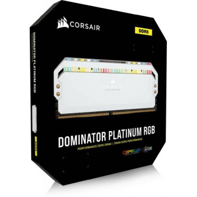 كورسير | ذاكرة | DOMINATOR® PLATINUM RGB 64GB (2x32GB) DDR5 DRAM 5600MHz C40 Memory Kit — White | CMT64GX5M2B5600C40W