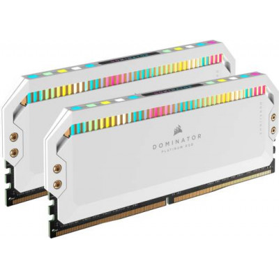 كورسير | ذاكرة | DOMINATOR® PLATINUM RGB 64GB (2x32GB) DDR5 DRAM 5600MHz C40 Memory Kit — White | CMT64GX5M2B5600C40W