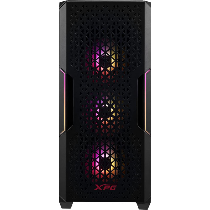 اكس بي جي | صندوق كمبيوتر STARKER AIR Mid-Tower ATX مع لوحة أمامية شبكية وتأثير خفيف ARGB أسود | STARKERAIR-BKCWW