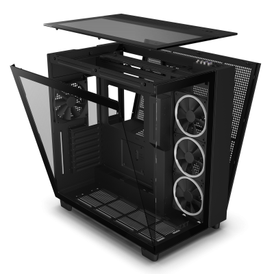 NZXT | كيس الكمبيوتر | H9 Elite Premium Dual-Chamber Mid-Tower Airflow Case - أسود | CM-H91EB-01