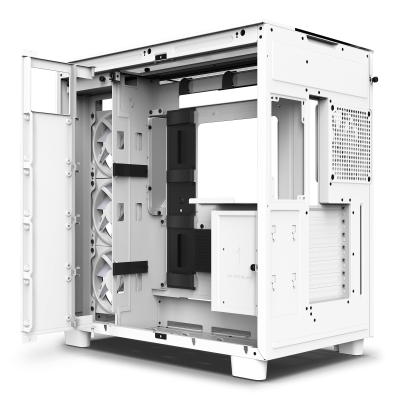 NZXT | صندوق / كيس الكمبيوتر | H9 Elite Premium Dual-Chamber Mid-Tower Airflow Case - أبيض| CM-H91EW-01