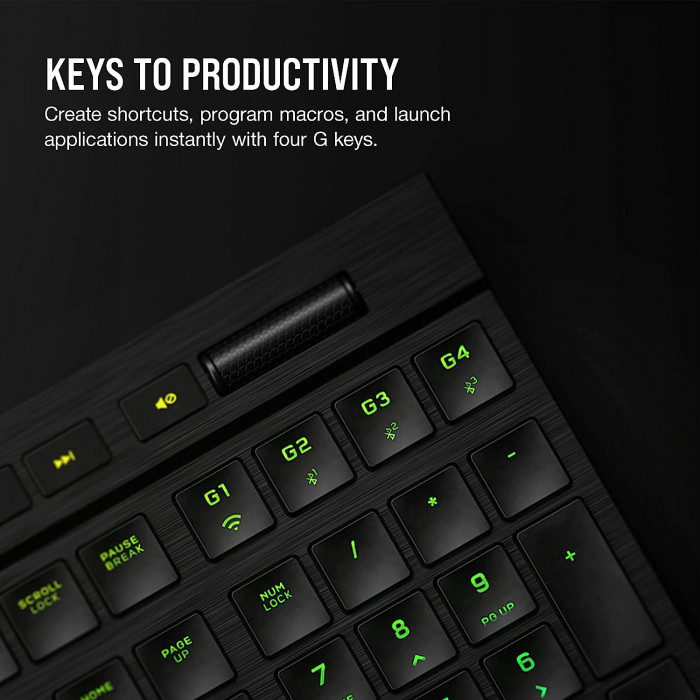 كورسير | لوحة مفاتيح الألعاب الميكانيكية K100 AIR WIRELESS RGB فائقة النحافة - CHERRY MX Ultra Low Profile Tactile | CH-913A01U-NA